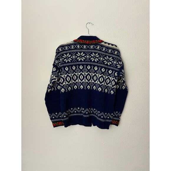 Vintage Gann sport Norwegian Fair Isle nordic norway chunky knit sweater - Picture 7 of 8